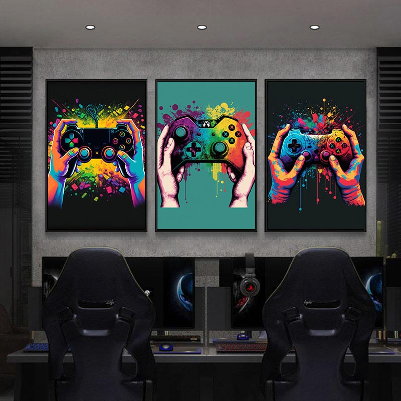 Gaming Wall Art Canvas. Room Decor- Modern Photo Art. Lounge or Bar Wall Art Canvas. WickedYo.
